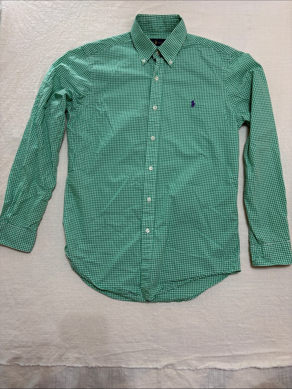 Ralph Lauren green plaid button down size men’s small